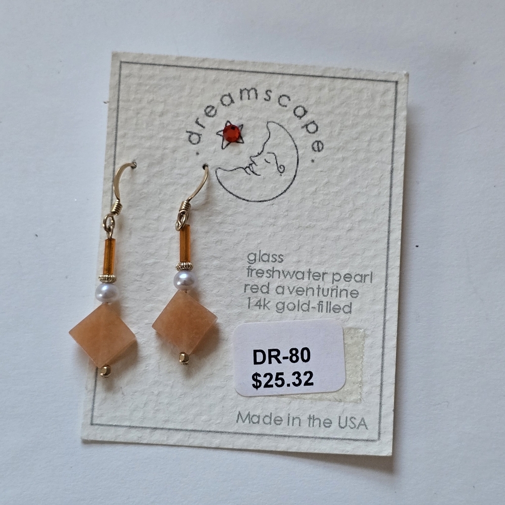 Dreamscape Gold and Pearl Earrings